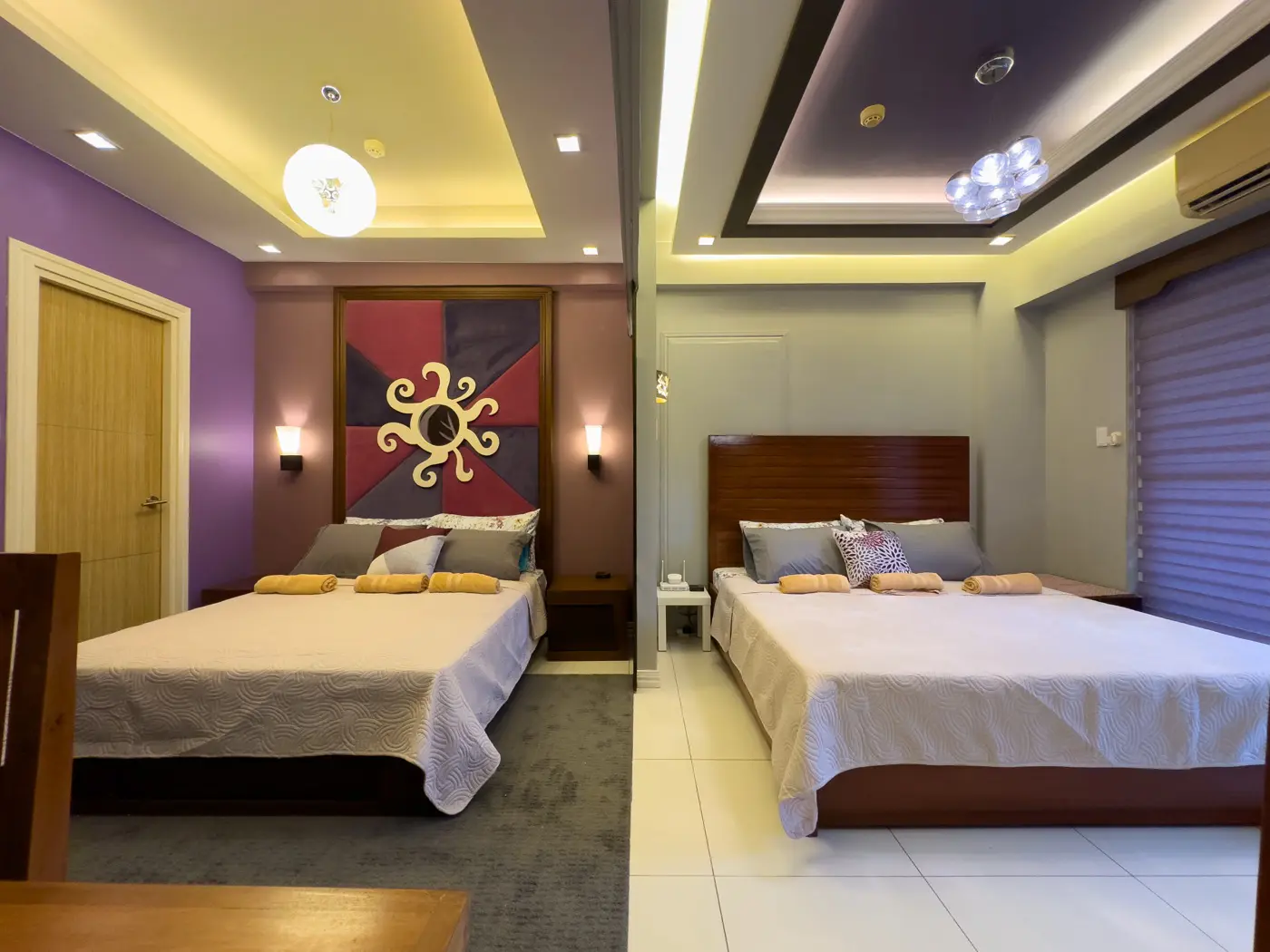 The Boutique Suite's designed living space.
